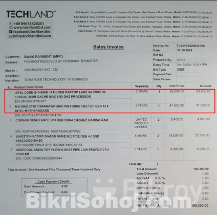 Intel core i9 14900k Gaming processor